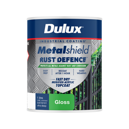 Dulux Metalshield Rust Defence 1L Ultra Deep Base Gloss - Fast-Drying Protection - Auzzistore