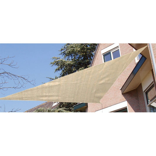 Marquee Triangle Shade Sail 3 x 3m Beige HDPE Weather Resistant UV Block – view 2