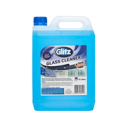 Glitz Glass Cleaner 5L - Streak Free - Ammonia Free - HDPE Plastic