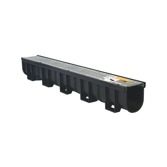 Everhard 1m Easydrain Galvanised Steel Grate - 100mm Channel - Durable - Auzzistore