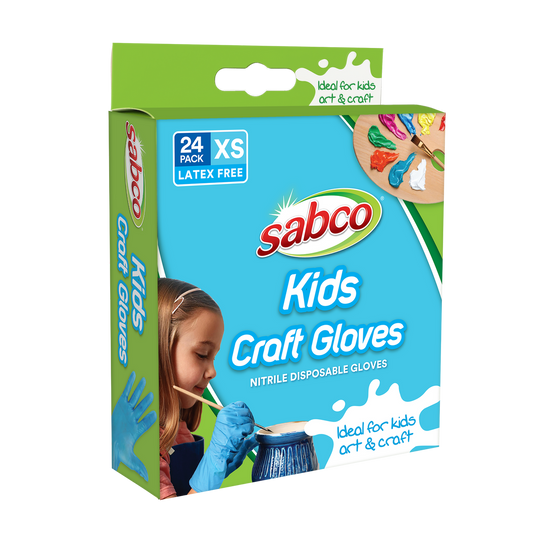 Sabco Kids Craft Gloves 24pk XS - Nitrile - Extra Small - 115mm x 125mm – view 2