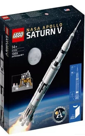 LEGO 21309 NASA Apollo Saturn V Rocket - 1900+ Pcs, 39" Tall Model - Auzzistore