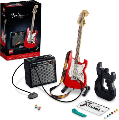 LEGO Ideas 21329 Fender Stratocaster 1970s Guitar 65 Princeton Reverb Amp - Auzzistore