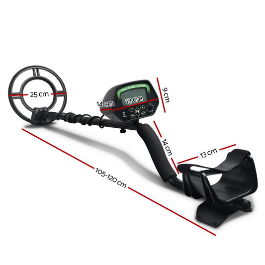 LCD Screen Metal Detector with Headphones - Black | Auzzi Store