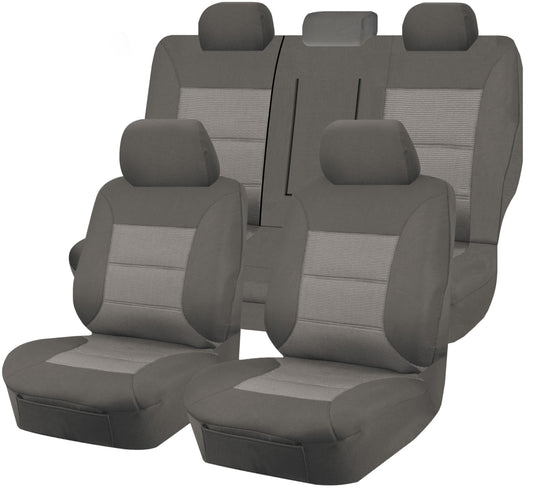 Seat Covers for TOYOTA HIACE CREW VAN LWB 02/2019 -ON 2 ROWS PREMIUM GREY | Auzzi Store