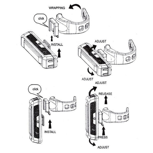 Set USB Rechargeable LED Bike Front Light headlight lamp Bar rear Tail Wide Beam | Auzzi Store
