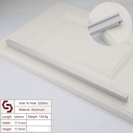 Zinc Kitchen Cabinet Handles Drawer Bar Handle Pull Silver 320mm – view 2