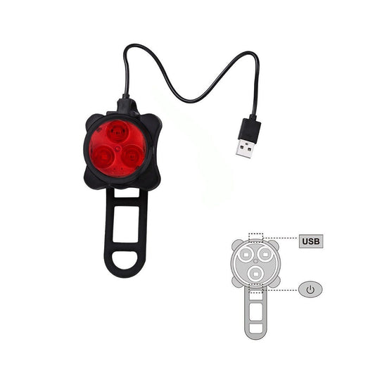 Waterproof Bicycle Bike Lights Front Rear Tail Light Lamp USB Rechargeable IPX4 | Auzzi Store