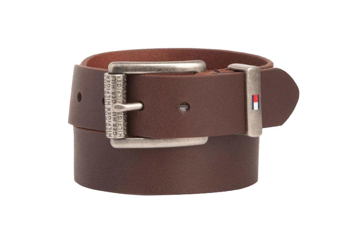 Tommy Hilfiger Men's Casual Leather Belt (Brown, Size Extra Large)