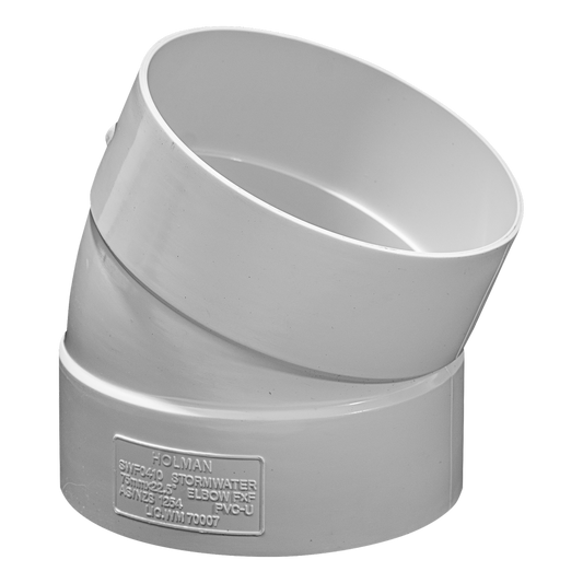 Holman 75mm Stormwater Elbow 22 Deg PVC White Durable Connection - Auzzistore