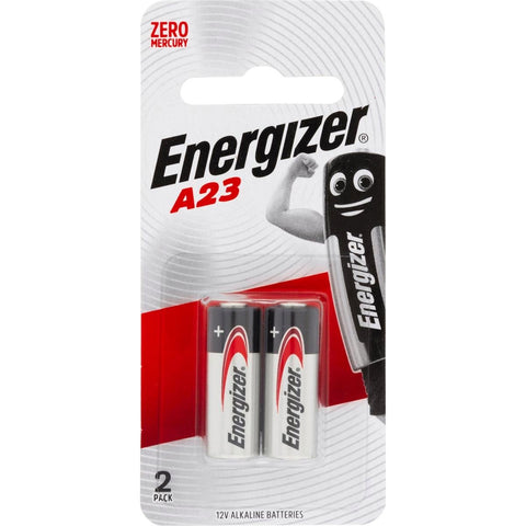 Energizer A23 12V Battery 2 Pack - Alkaline - Reliable Power - White - Auzzistore