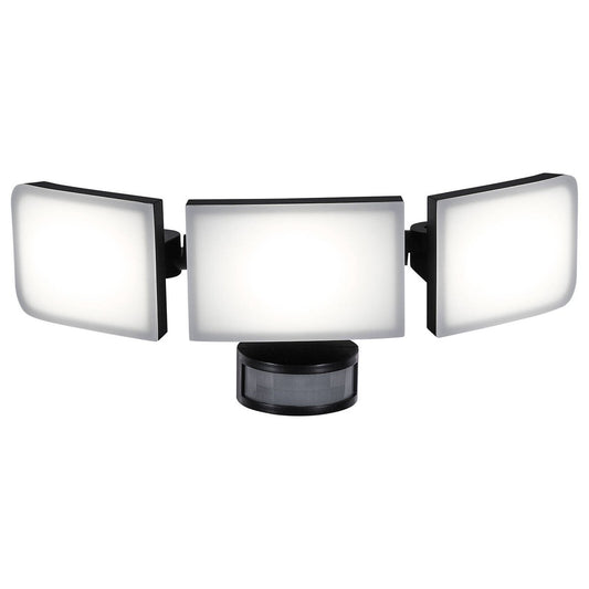 Brilliant 45W Black Fortress Triple Security Light - 3000 Lumens - Adjustable - Black – view 2 - Auzzistore