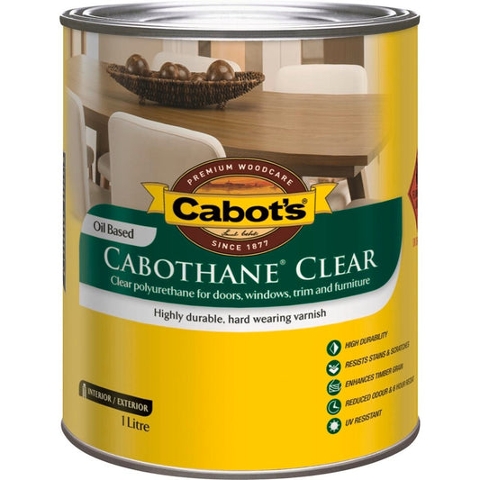 Cabot Cabothane Varnish - 1L - Oil Based - Clear Finish - Auzzistore