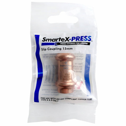 SmarteX-PRESS Slip Coupling - 15mm - Copper - Flame-Free Installation – view 2 - Auzzistore
