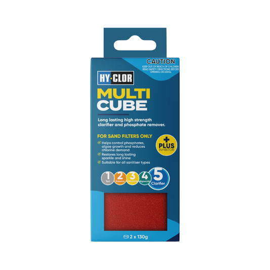 Hy Clor Multi Cube 2 Pack - Pool Water Clarifier - 60mm Gel - Reduces Algae - Auzzistore