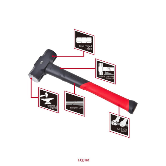 Trojan Fibreglass Sledge Hammer 4lb 1 8kg - Red and Black - TJQ0161 – view 2 - Auzzistore
