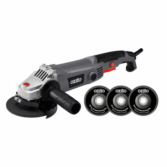 Ozito Angle Grinder - 125mm - Plastic, Metal - 1200W Motor - Auzzistore