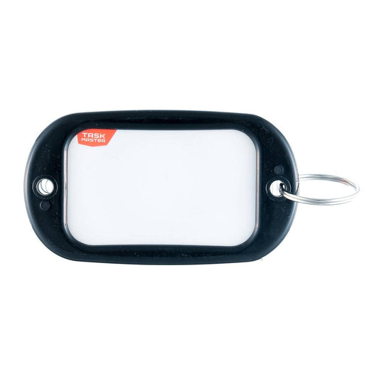 Taskmaster Extra Large Key Tags 2 Pack - 95 x 56mm - Black - Durable Identification