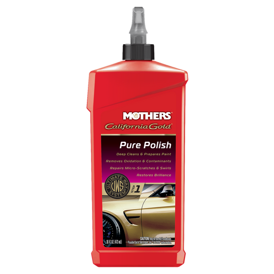 Mothers Pure Polish - 473ml Liquid Polish - Removes Scratches - Glossy Finish