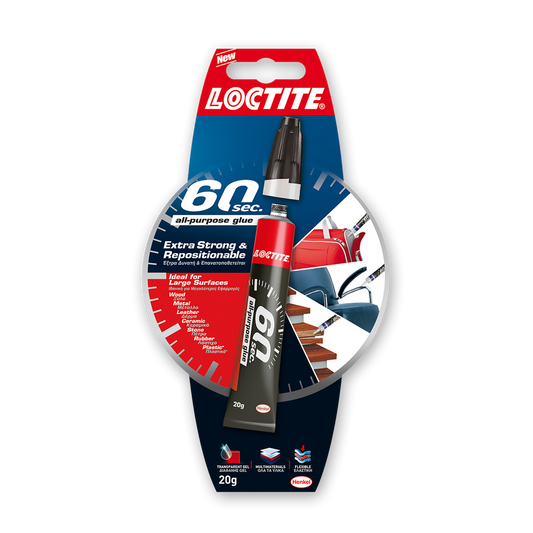 Loctite 20g All Purpose Glue - 60 Seconds - Non-Drip Gel - Clear