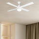 Arlec White Oyster Ceiling Fan Light - Glass Metal - Easy Fit - Stylish