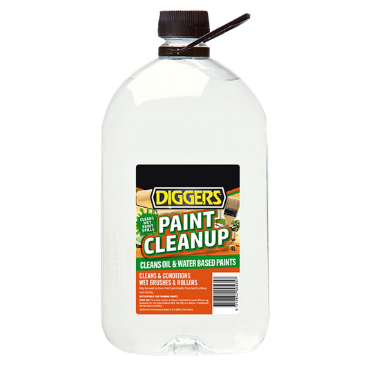 DIGGERS™ Paint Cleanup - 4L - Water Based - Low Odour - Non-Flammable - Auzzistore