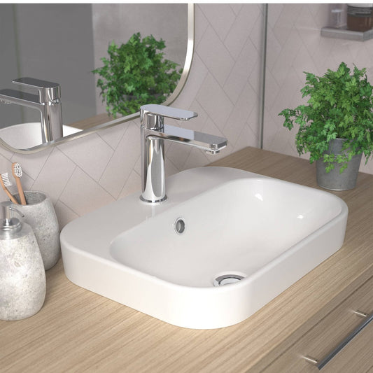 Caroma Chrome Luna Basin Mixer - Lead Free Brass - 40mm x 167mm x 125mm - Efficient Water Flow – view 2