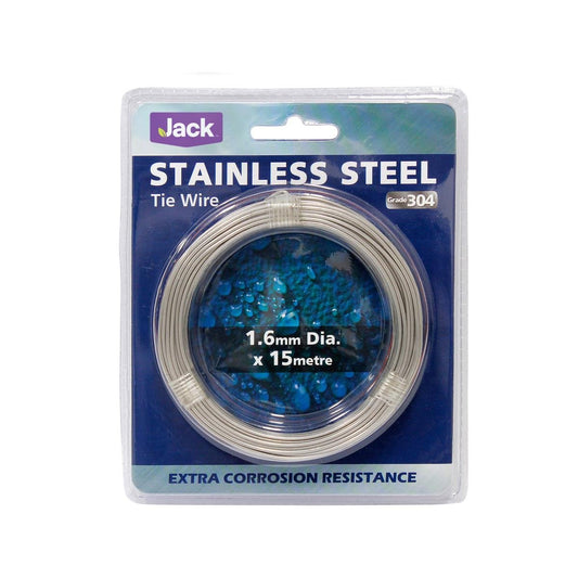 Jack Tie Wire - 1.6mm x 15m - Stainless Steel - Soft & Easy to Use - Auzzistore