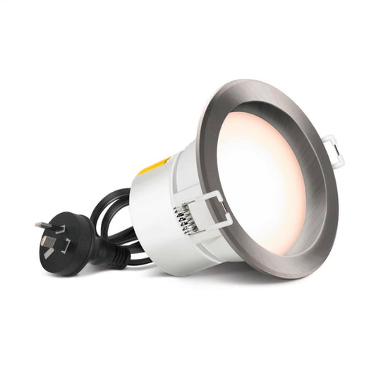 Hpm Dli LED Downlight 7W 90mm Brushed Chrome Colour Changing Dimmable