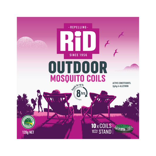 RID Insect Repellent Mosquito Coils 10 Pack Matt Black Ash Tray - Auzzistore