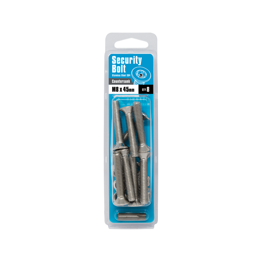 Pinnacle M8 x 45mm Stainless Steel Security Bolts - 8 Pack - Durable – view 2 - Auzzistore