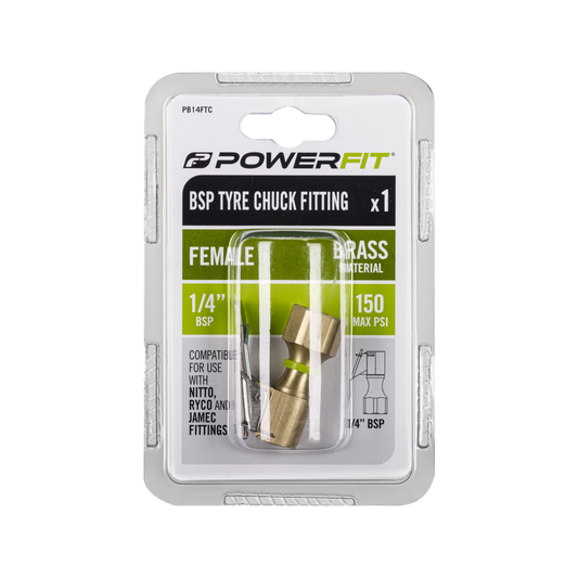Powerfit Tyre Chuck Fitting - ¼” - Brass - BSP Female – view 2 - Auzzistore