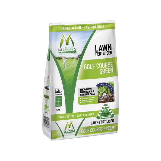 Munns Professional Golf Course Green Fertiliser - 10kg - Granular - All Lawns - Auzzistore