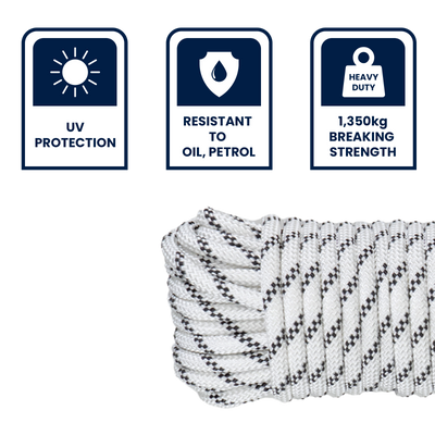 Grunt High Strength Rope - 8mm x 30m - Polyester - Heavy Duty