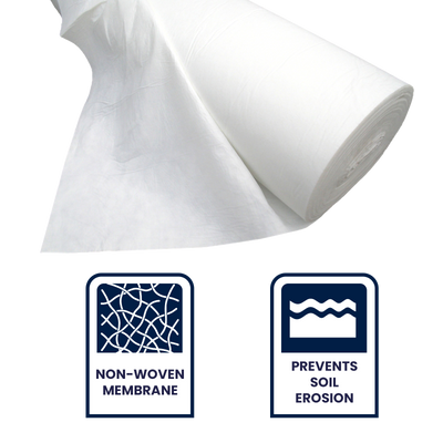 Grunt Non Woven Geotextile Membrane 2m x 20m Drain Mat Fabric