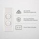 Deta Double Architrave Switch - Double Switch - 84mm Polycarbonate - Slim Design