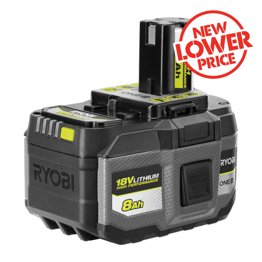 Ryobi 18V ONE+ HP Battery - 8.0Ah - 95mm x 125mm x 130mm - High Performance