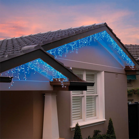 Lytworx Solar Icicle Lights - 1200 Pack - Blue - Outdoor Use – view 2 - Auzzistore