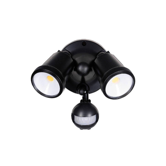 Brilliant Black Raptor III LED Twin Security Light 20W 1800 Lumens - Motion Sensor - Outdoor Use - Auzzistore