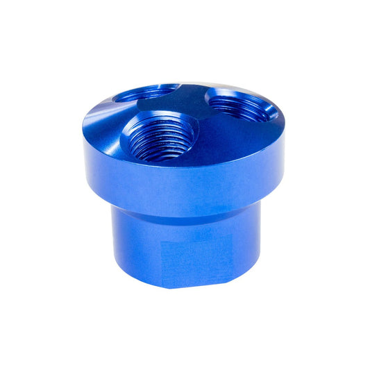 Jflex 3 Way Manifold - 1/4" BSP Female - Anodised Blue - Compact Design - Auzzistore