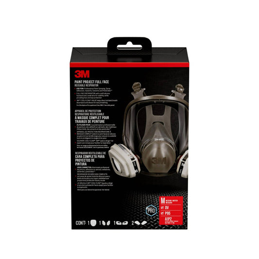3M Full Face Respirator - Medium - Combination - Paint Spray Use