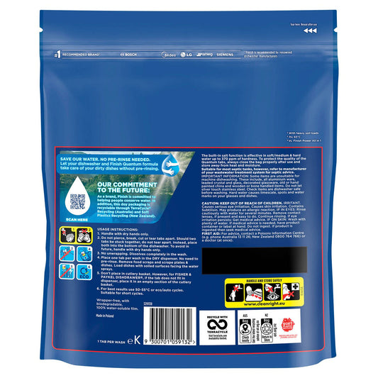 Finish Quantum Lemon Dishwashing Tablets - 50 Pack - Fast-Dissolving - 0.6kg – view 2