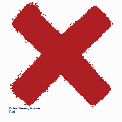 Dulux Survey Marker 350g Red - High-Visibility Outdoor Spray
