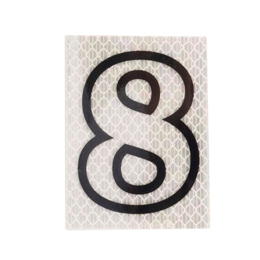 Sandleford Self Adhesive Night Shine House Number 8 - Silver - 80mm - Auzzistore