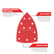Diablo 240 Grit Abrasive Multi Sander Sheets 10 Pack - 102 x 62mm - Red