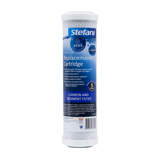 Stefani 250mm Carbon Block Cartridge 5 Micron High Efficiency Filter