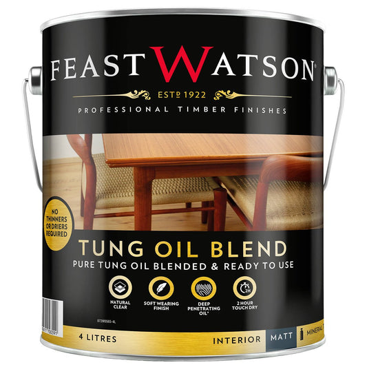 Feast Watson Tung Oil Blend - 4L - Natural Timber Oil - Matt Finish - Auzzistore
