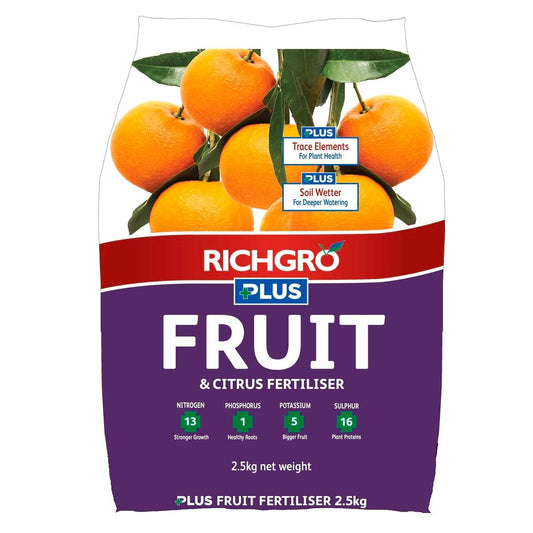 Richgro Plus Fruit And Citrus Fertiliser 2.5kg Organic Growth Aid - Auzzistore