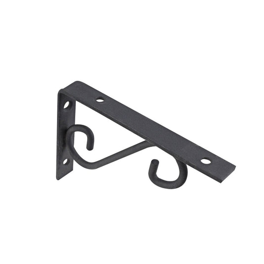 Carinya Black Scroll Stayed Bracket 150x100mm Steel 100kg Capacity - Auzzistore