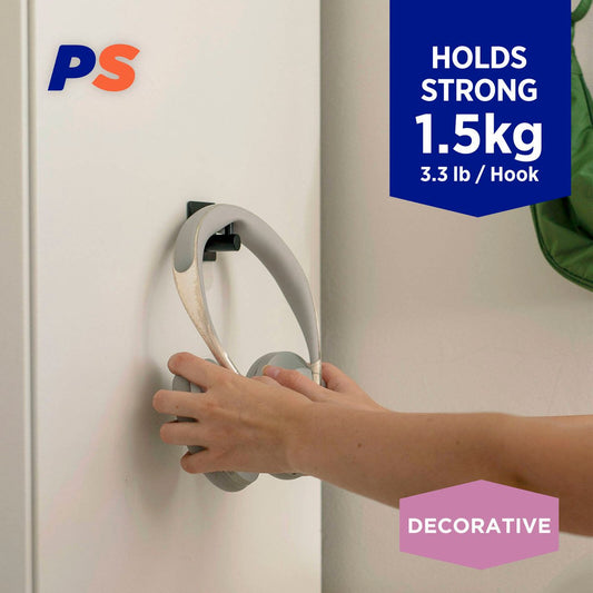 Permastik Deco Hooks - 2 Pack - Stainless Steel - Matte Black – view 2